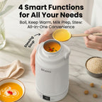 Electric Heating Cup Portable Stainless Steel Bottle Kettle 1L