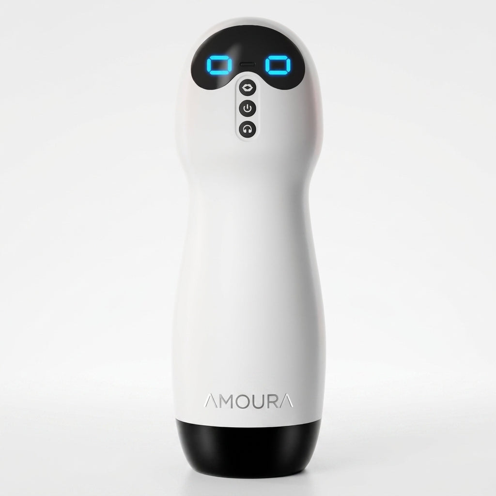 Amoura Male Stroker, Suction & Vibrating Masturbator Cup, TPRE