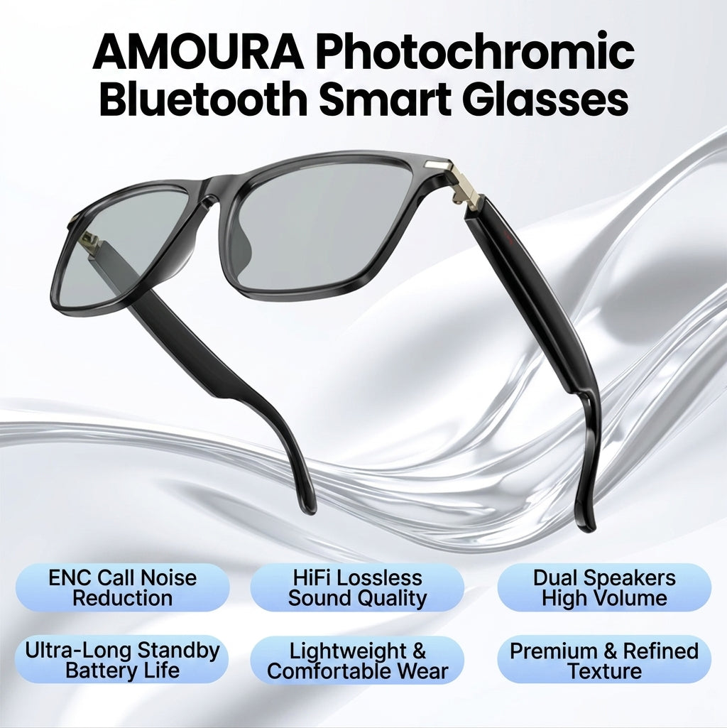 2026 New Cross-Border Hot-Selling Ai Translation Smart Glasses with Call Function, Photochromic Lenses, Bluetooth Wireless Music Glasses