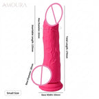 Amoura Anal Dildo, Realistic, Large Size, Manual, Silicone, Waterproof