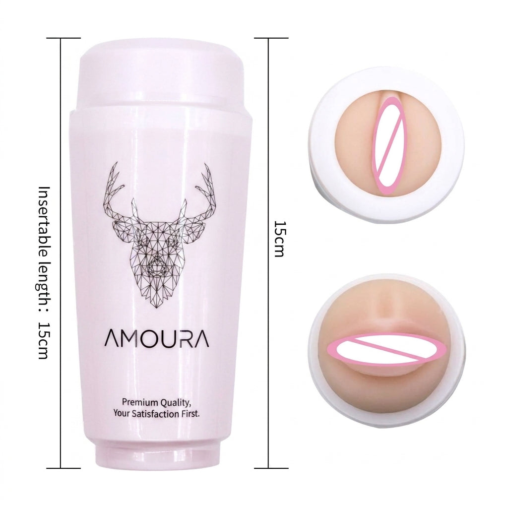 Amoura Men's Stroker Masturbator, Vaginal Simulator, TPE Material