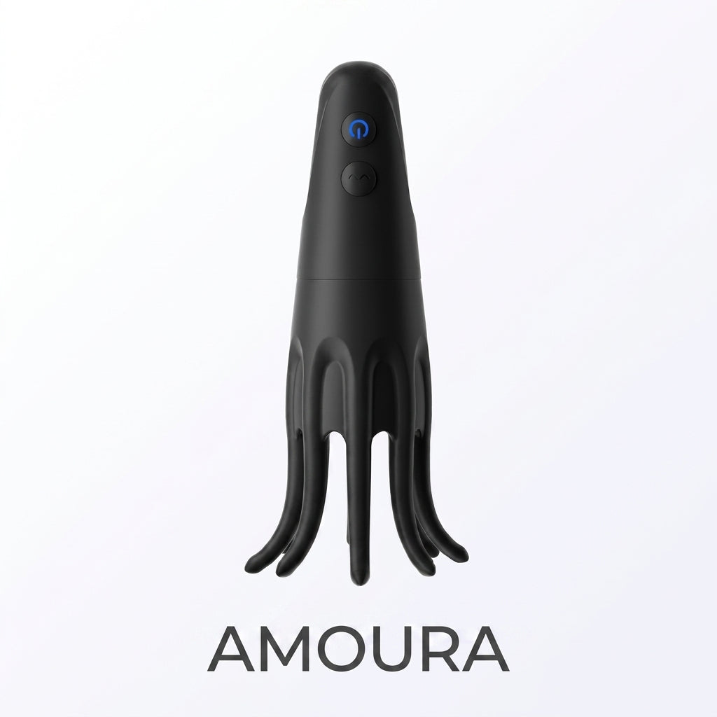 Amoura Octopus Stroker, Male Masturbator, Manual, Medical-Grade Silicone – realistic stroker