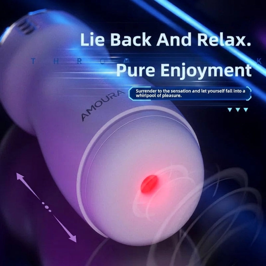 Amoura Male Stroker, Suction & Vibrating Masturbator Cup, TPRE