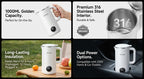 Electric Heating Cup Portable Stainless Steel Bottle Kettle 1L