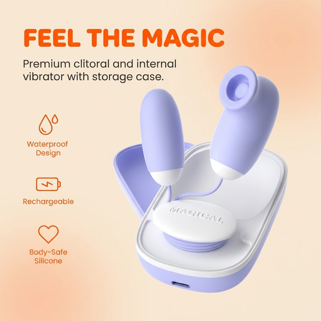 Amoura Couples Vibrator, Multi-Scenario Play, Couples Toy, USB Rechargeable