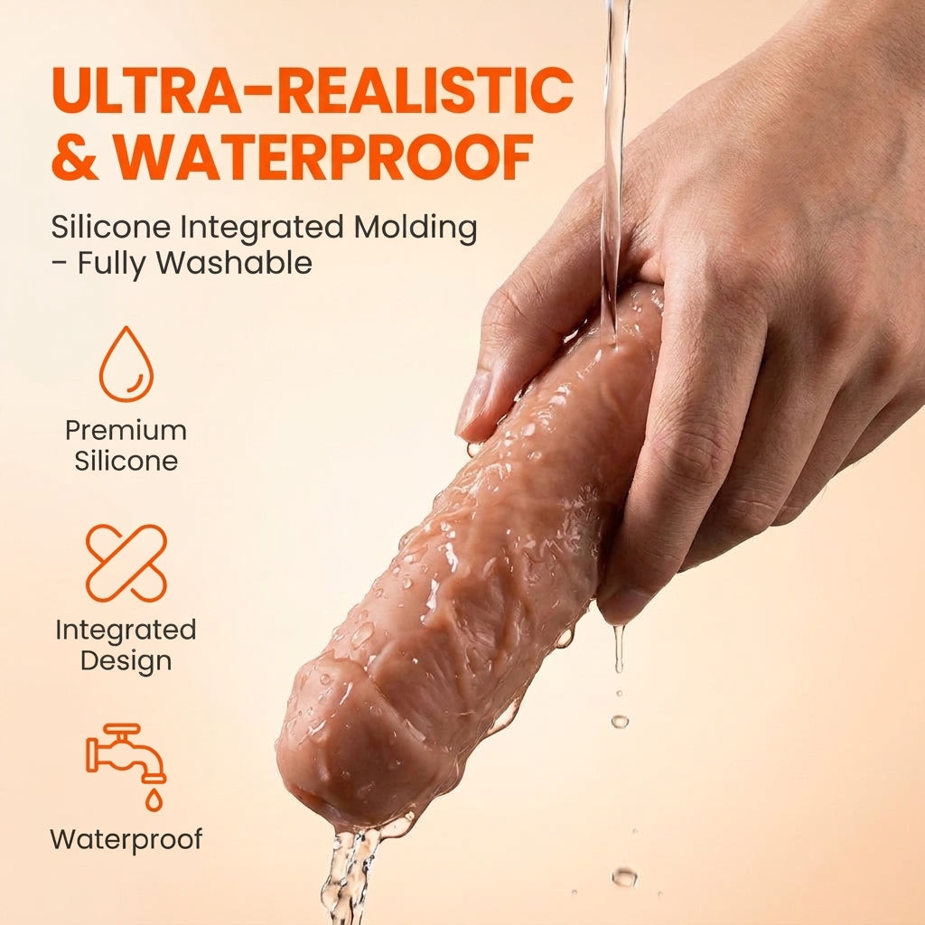 Amoura Clitoral & Vaginal Dildo, Personal Massager, Vibrating, Heating & Telescopic, Women's, Remote Control, Liquid Silicone, Waterproof