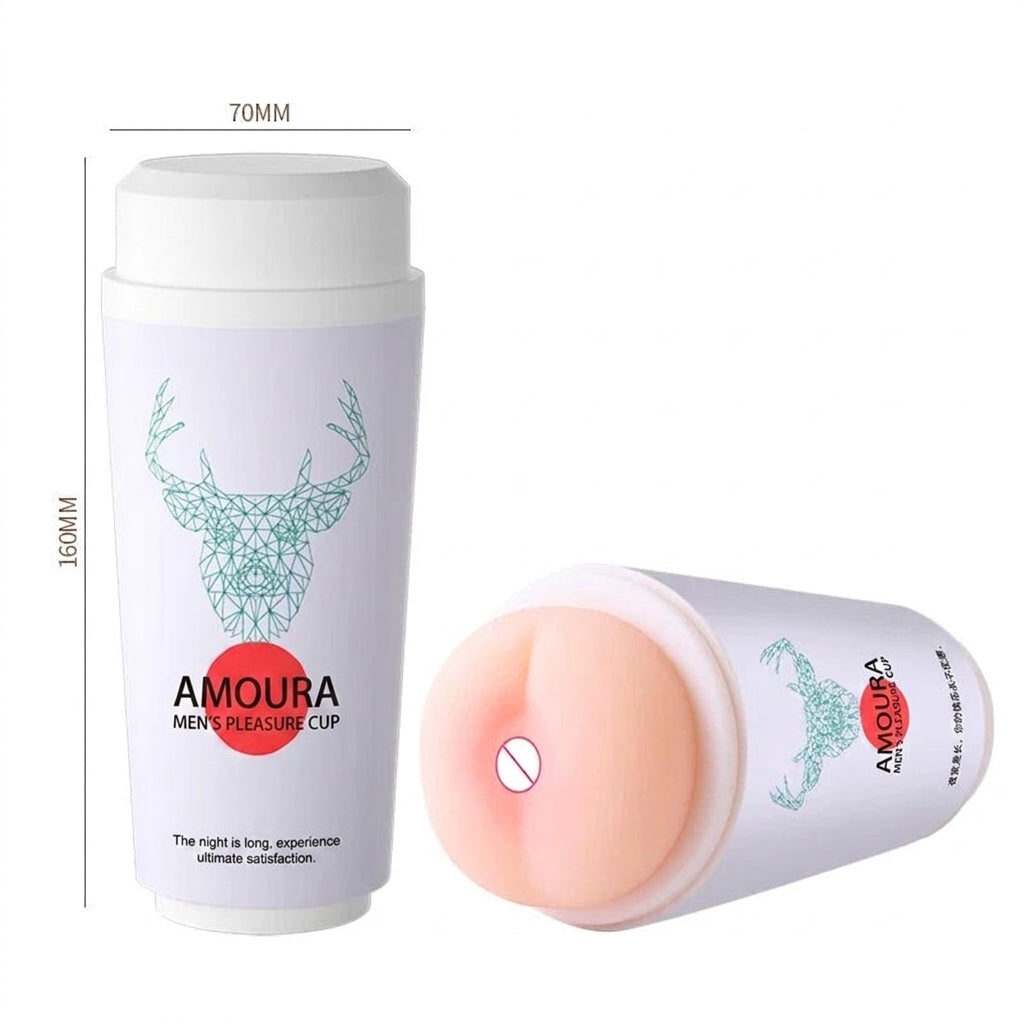 Amoura Male Penis Enlargement Pump & Masturbation Cup, Manual Stroker