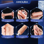 Amoura Anal & Vaginal Stroker, Men's Masturbator, TPE, Waterproof
