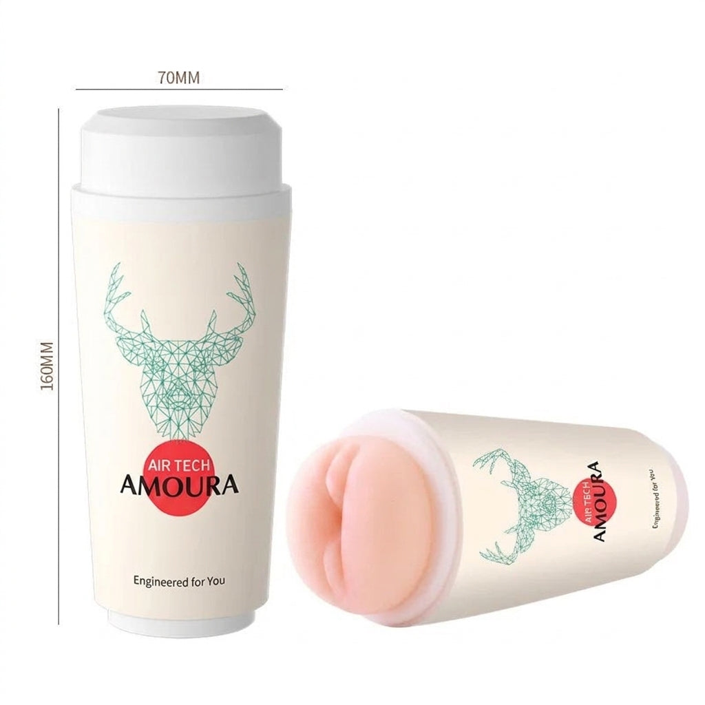 Amoura Male Stroker Cup, Manual Masturbator, Silicone & ABS