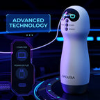 Amoura Male Masturbator Cup, Stroker, Vibrating & Frequency Conversion, TPE, Realistic Texture