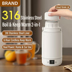 Electric Heating Cup Portable Stainless Steel Bottle Kettle 1L