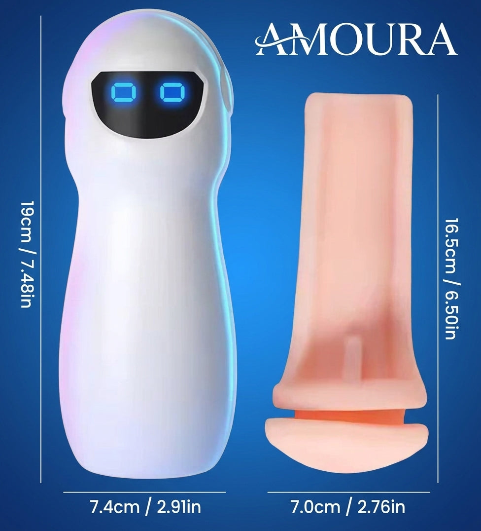 Amoura Penis Stroker Masturbator, Manual & Vibrating, Men's, TPE
