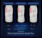 Amoura P-65 Male Masturbator, Oral Stroker, Vibrating & Suction, Remote Control, TPE