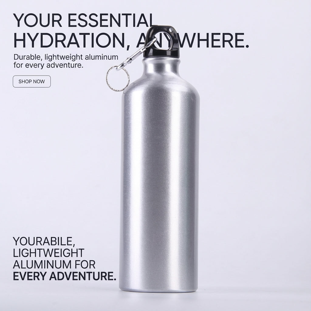 Metal Water Bottle – Large Capacity Reusable Drinking Bottle