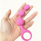 Amoura Anal 3-Bead Dilator, Silicone Plug, Waterproof IPX7, Unisex – graduated dilator