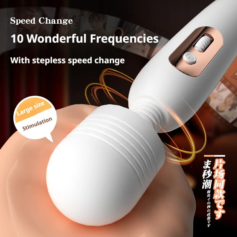 Amoura Clitoral Wand Vibrator, Personal Massager, 10-Speed Vibrating, Women's, Silicone, Waterproof – wand massager