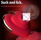 Amoura Clitoral Heart-Shaped Egg Vibrator, Licking & Sucking, Women's, Silicone – heart vibrator