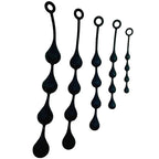Amoura Anal Plug & Anal Beads, Waterdrop, Silicone, Five Sizes – silicone butt plug set