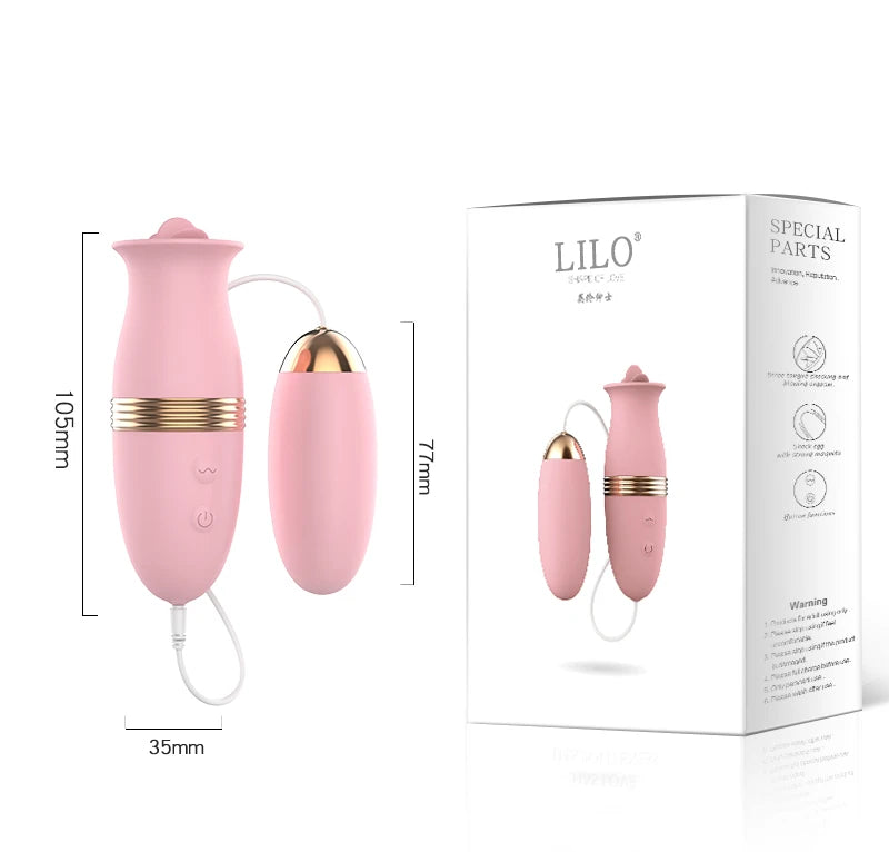 Amoura Clitoral Tongue-Licking Vibrator, Personal Massager, Licking & Vibrating, Women's, App-Controlled, Silicone, Waterproof – Licking vibrator