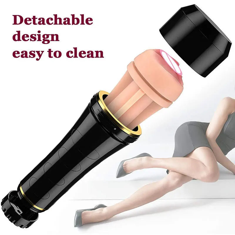 Amoura Men's Masturbator, Stroker, Rotating & Suction & Vibrating, ABS & TPE – Men's rotating stroker
