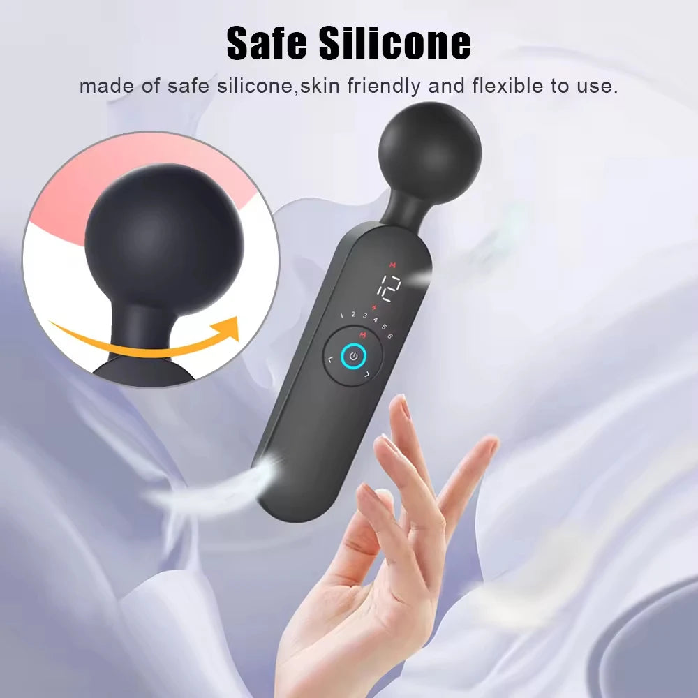 Amoura Clitoral & G-Spot Wand Massager, Vibrating, Women's, Heating, Silicone, Waterproof – Heating Vibrator