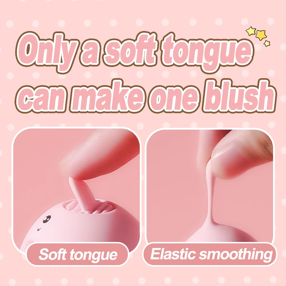 Amoura Mini Pig Tongue Clitoral & G-Spot Vibrator, 10 Modes – personal massager