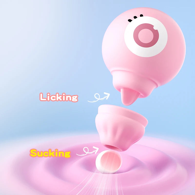 Amoura Nipple & Clitoral Vibrator, Suction & Licking, Women's, Silicone, Waterproof – licking vibrator