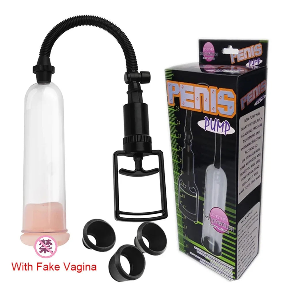 Amoura Male Vacuum Penile Stretcher, Masturbator Sleeve, Vibrating, Manual, Waterproof – waterproof toy