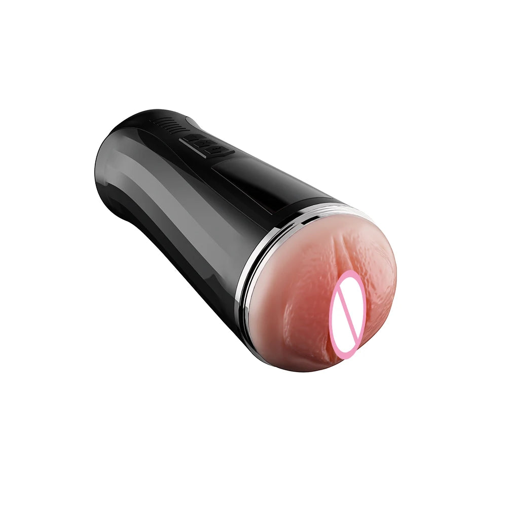 Realistic Touch Black Vertical Lines TPE+ABS Material Automatic Masturbator Machine Cup Sex Toys for Man Secondary image