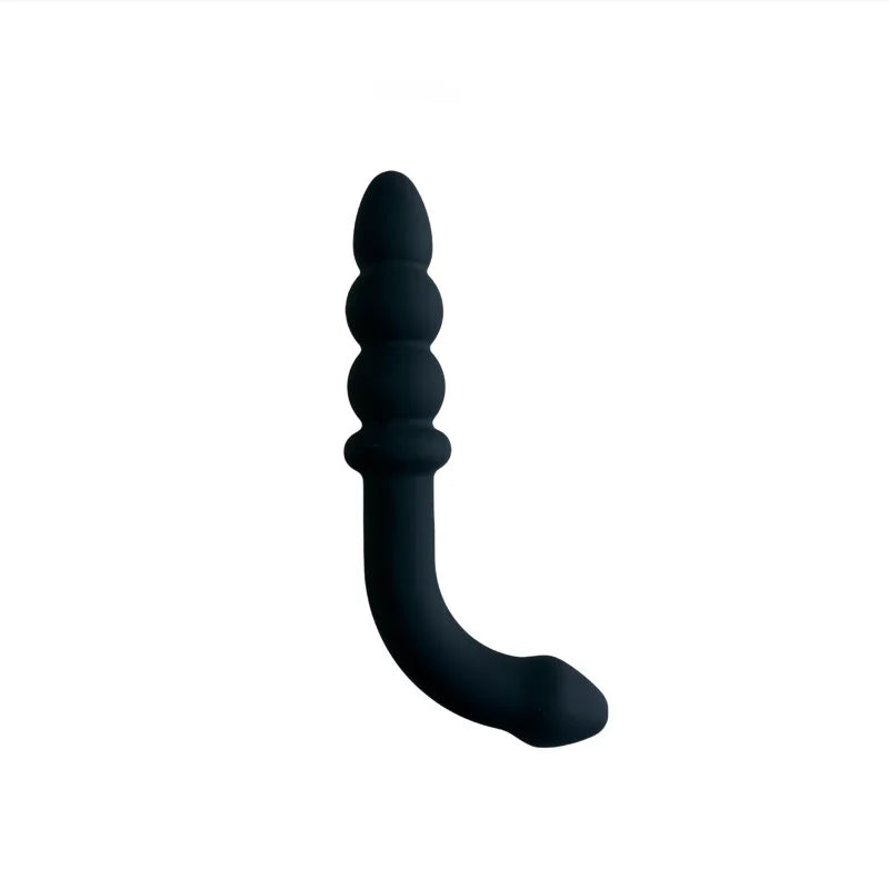 Amoura Anal & Vaginal Curved Beads, Silicone, Waterproof – Anal Trainer