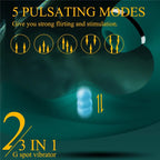 Amoura Double-Headed G-Spot Dildo, Suction Base, Body-Safe Silicone, Waterproof – couples dildo