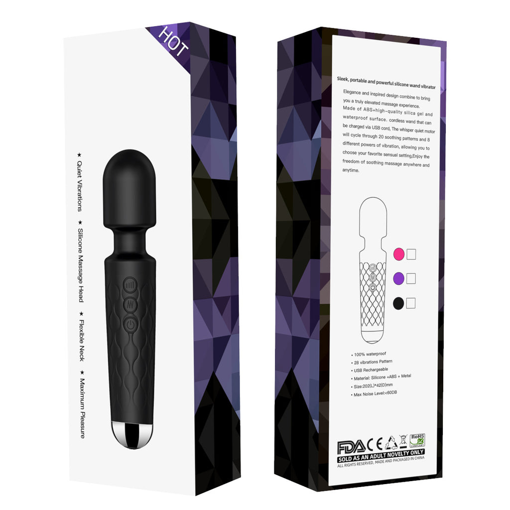 🛡️ Waterproof AV Wand Massager—20 Frequencies, Quiet Motor