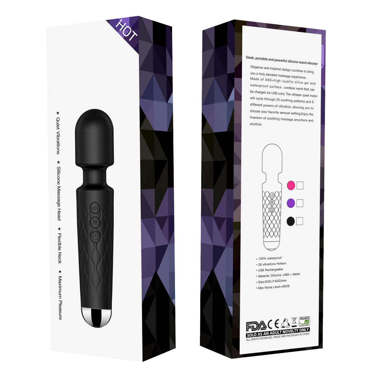 🛡️ Waterproof AV Wand Massager—20 Frequencies, Quiet Motor