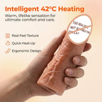Amoura Clitoral & Vaginal Dildo, Personal Massager, Vibrating, Heating & Telescopic, Women's, Remote Control, Liquid Silicone, Waterproof