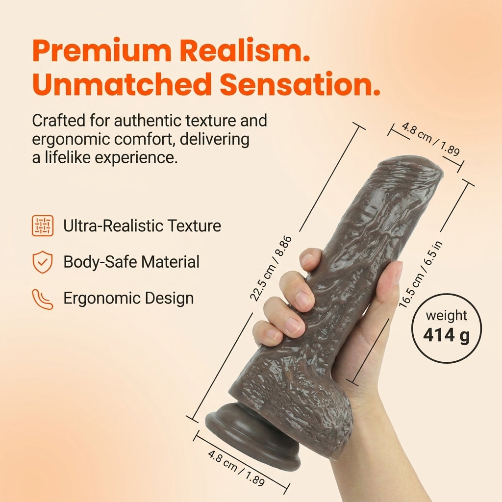 Amoura Dildo with Suction Cup, Vibrating, Silicone, Waterproof