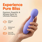 Wholesale Cordless Electric Full Body Massager Silicone Wand Vibrators; Personal Sex Toy Rechargeable External Wand Massager