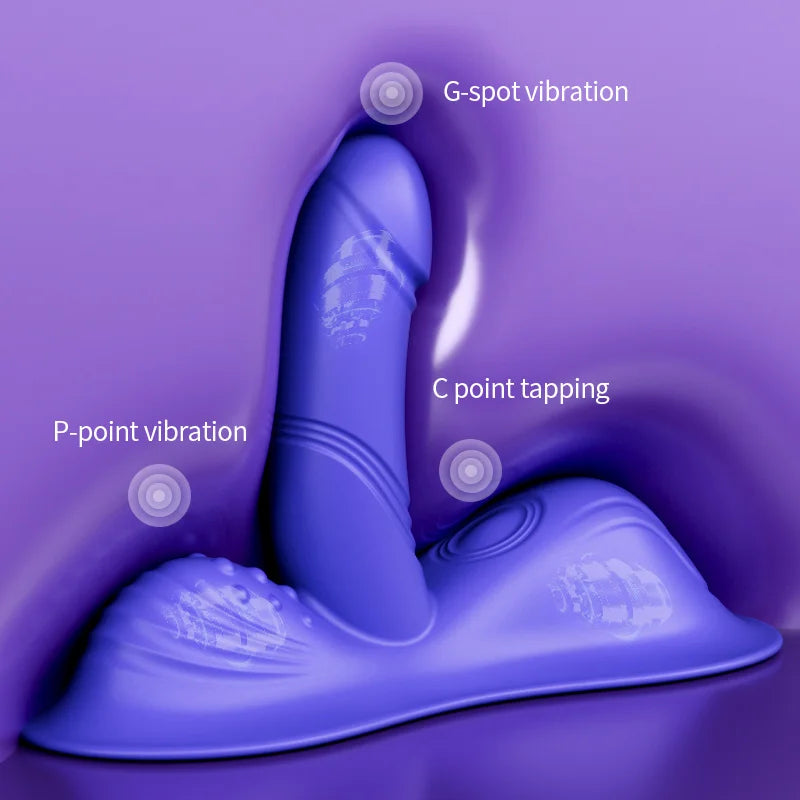 Amoura Clitoral, G-Spot & Anal Riding Vibrator, Grinding, Women's, App-Controlled, Silicone, Waterproof – app-controlled 3-zone riding vibrator