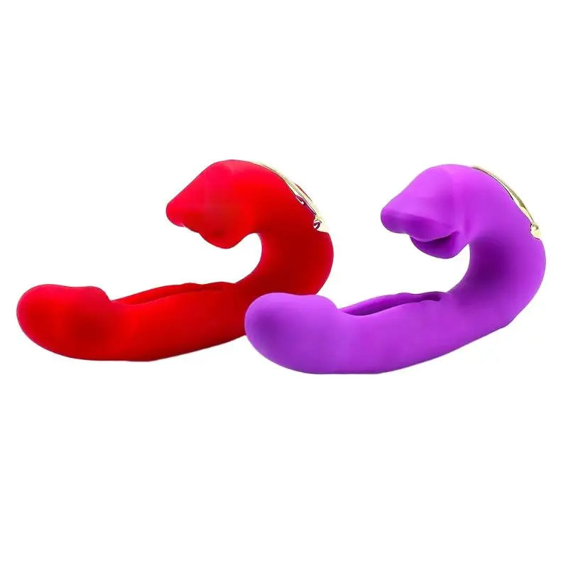 Amoura 3-in-1 Clitoral & G-Spot Vibrator, Tongue-Licking & Paddle Massager, Women's, Silicone, Waterproof – 3-in-1 vibrator