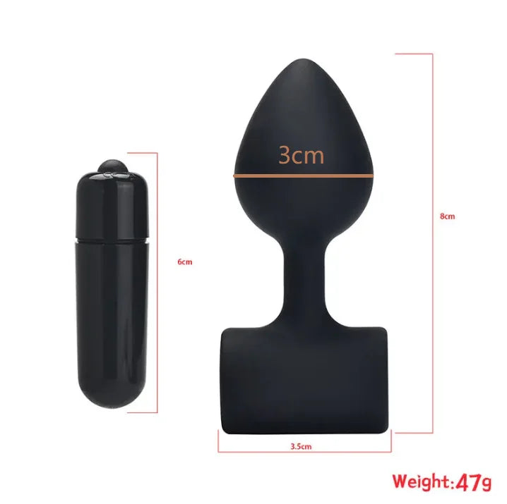 Amoura Anal & G-Spot Vibrator Plug, 10-Mode Vibrating, Women's, Silicone & ABS – compact vibrator