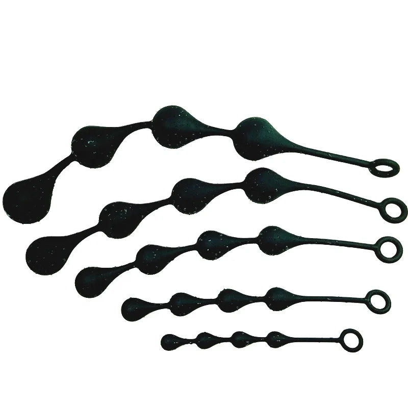 Amoura Anal Plug & Anal Beads, Waterdrop, Silicone, Five Sizes – graduated anal plugs