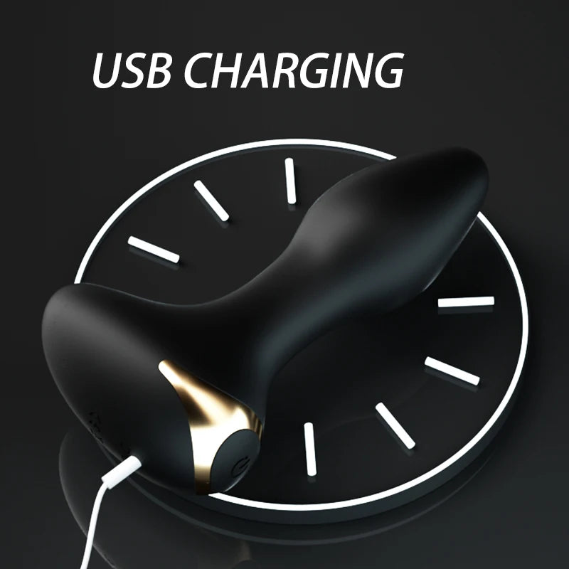 Amoura Anal Plug, Electric Shock & Vibrating, Men's, App-Controlled, Silicone & ABS – app-controlled anal plug with electric shock