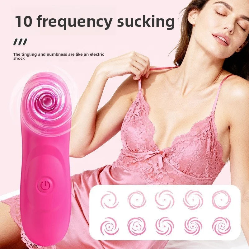 Amoura Nipple & Breast Suction Vibrator, Handheld Massager, 10-Frequency Vibrating & Sucking, Women's, Manual, Silicone, Waterproof – waterproof vibrator