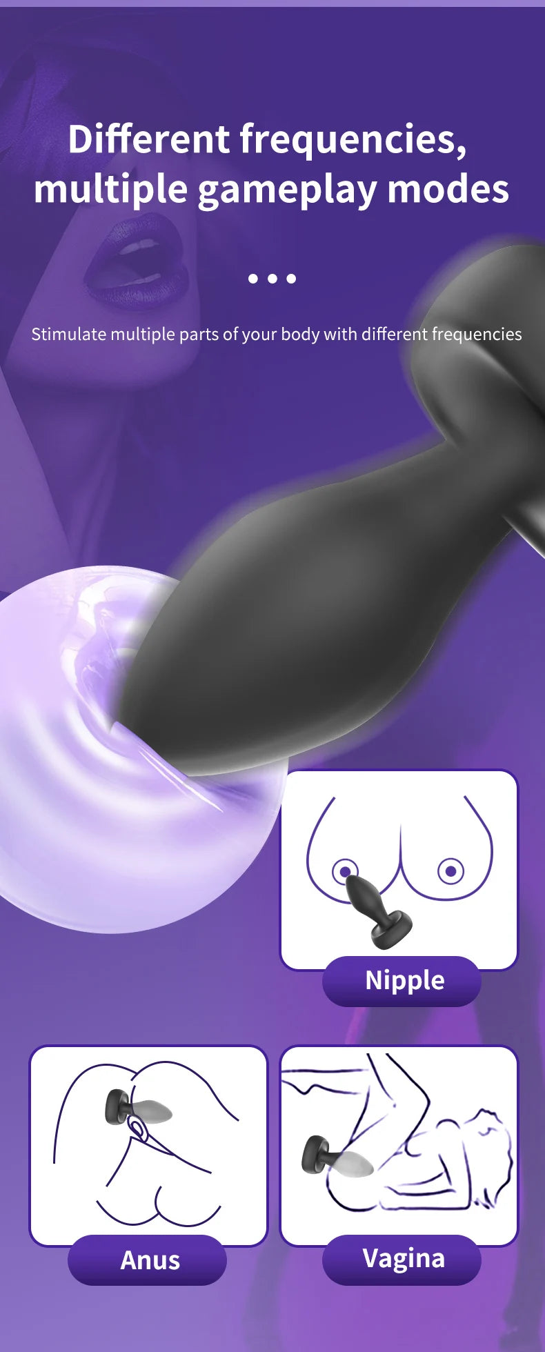 Amoura Anal, Perineum & Prostate Vibrating Butt Plug, 10-Speed, App-Controlled, Silicone – 10-speed vibrator