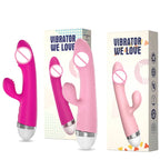 Amoura Clitoral & G-Spot (both zones confirmed in product title and body description), 10-Speed (from spec sheet: '10 vibe mode'), Women's (inferred from source title 'for Woman' and dual – clitoral vibrator
