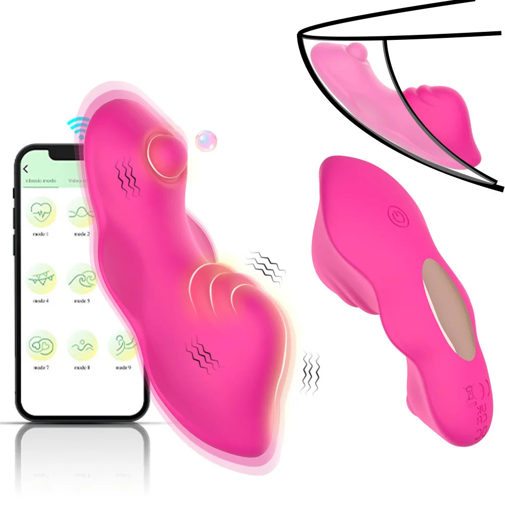 Amoura Clitoral Panty Vibrator, 9-Mode App-Controlled, IPX6 Waterproof, Couples – app-controlled clitoral panty vibrator