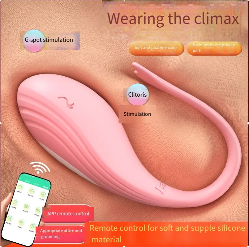 Amoura G-Spot & Clitoral Egg Vibrator, App-Controlled, 9-Frequency, Women's, Silicone – dual stimulation vibrator