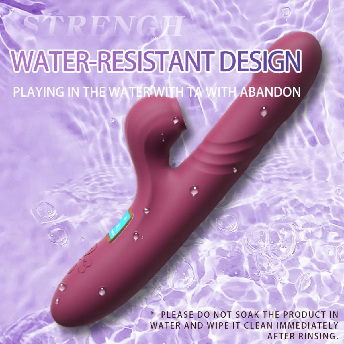 Amoura Clitoral & G-Spot Vibrator, Sucking & Telescopic, Women's, Heating, LED Display, Silicone – waterproof vibrator
