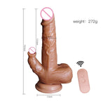 Amoura Vaginal & Clitoral Dildo Massager, Telescopic Thrusting, Tongue-Licking, Heating, Women's, Remote Control, TPE – female masturbator