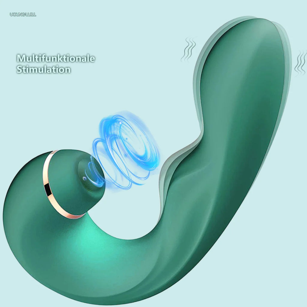 Amoura Double-Headed G-Spot Dildo, Suction Base, Body-Safe Silicone, Waterproof – double-headed G-spot dildo
