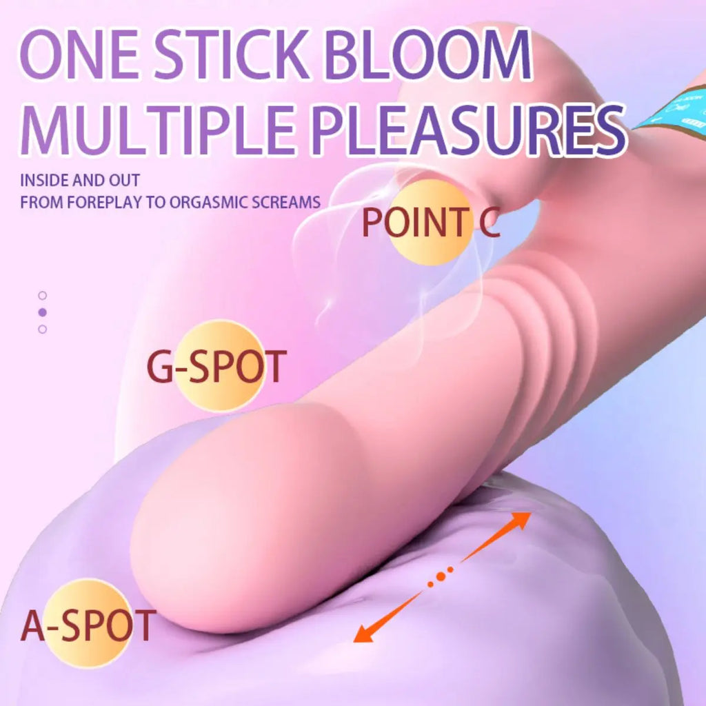 Amoura Clitoral & G-Spot Vibrator, Sucking & Telescopic, Women's, Heating, LED Display, Silicone – telescopic vibrator